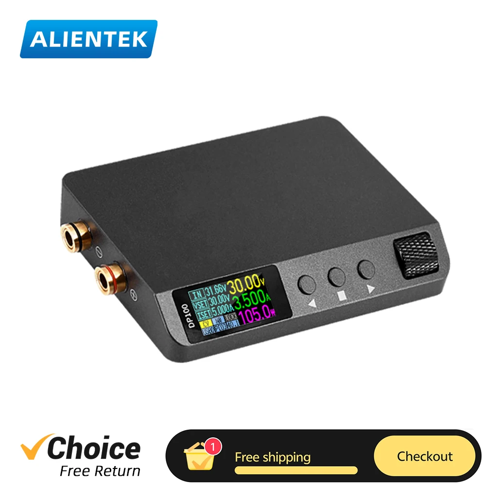 

ALIENTEK DP100 Mini Digital Power Supply High Efficiency 30V 5A Continuing Adjust DC Electronic Load Programmable Power Supplies