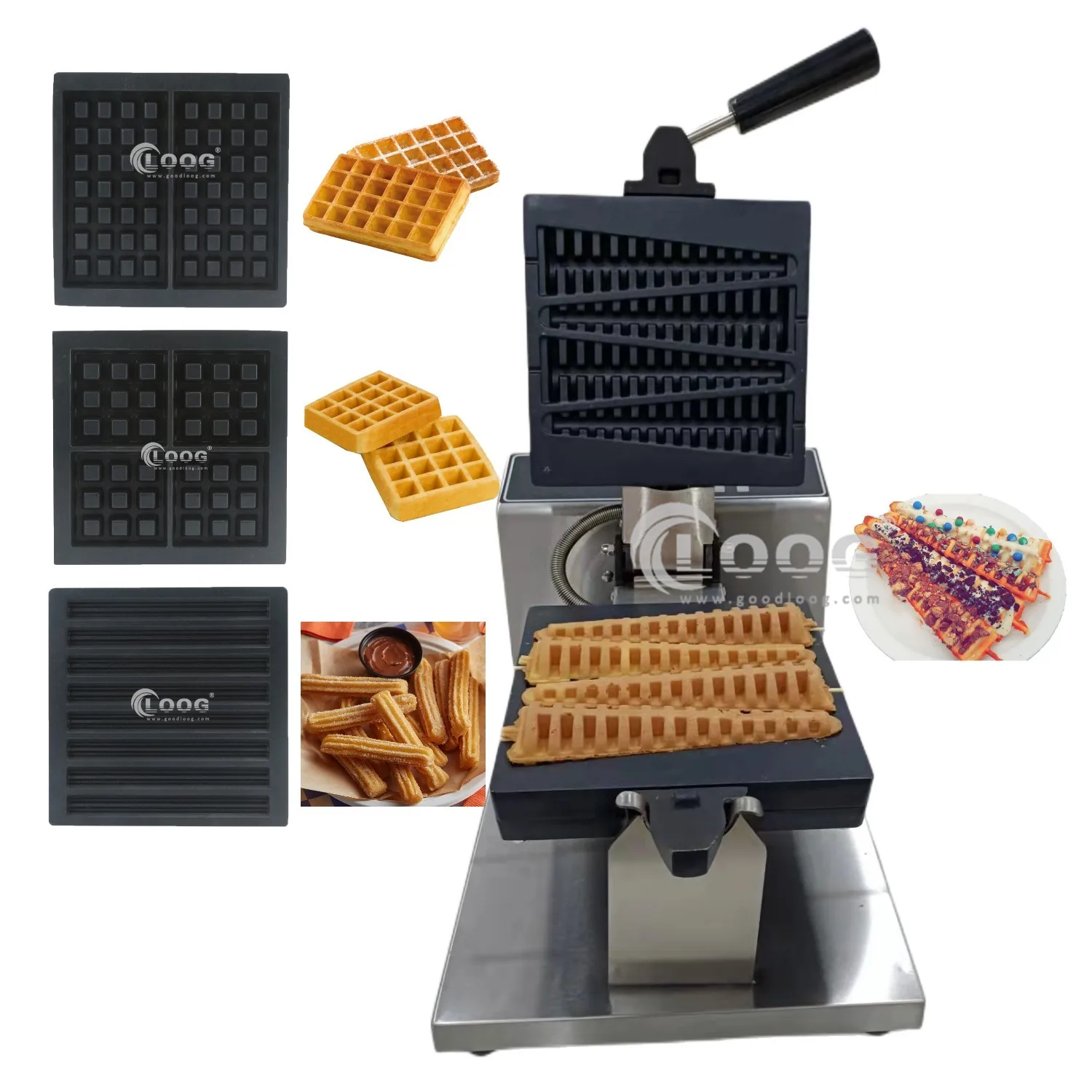 

4 Sticks Waffle Maker Machine Professional Christmas Tree Shape 110V 220V Electric Commercial Lolly Waffle Maker For Business