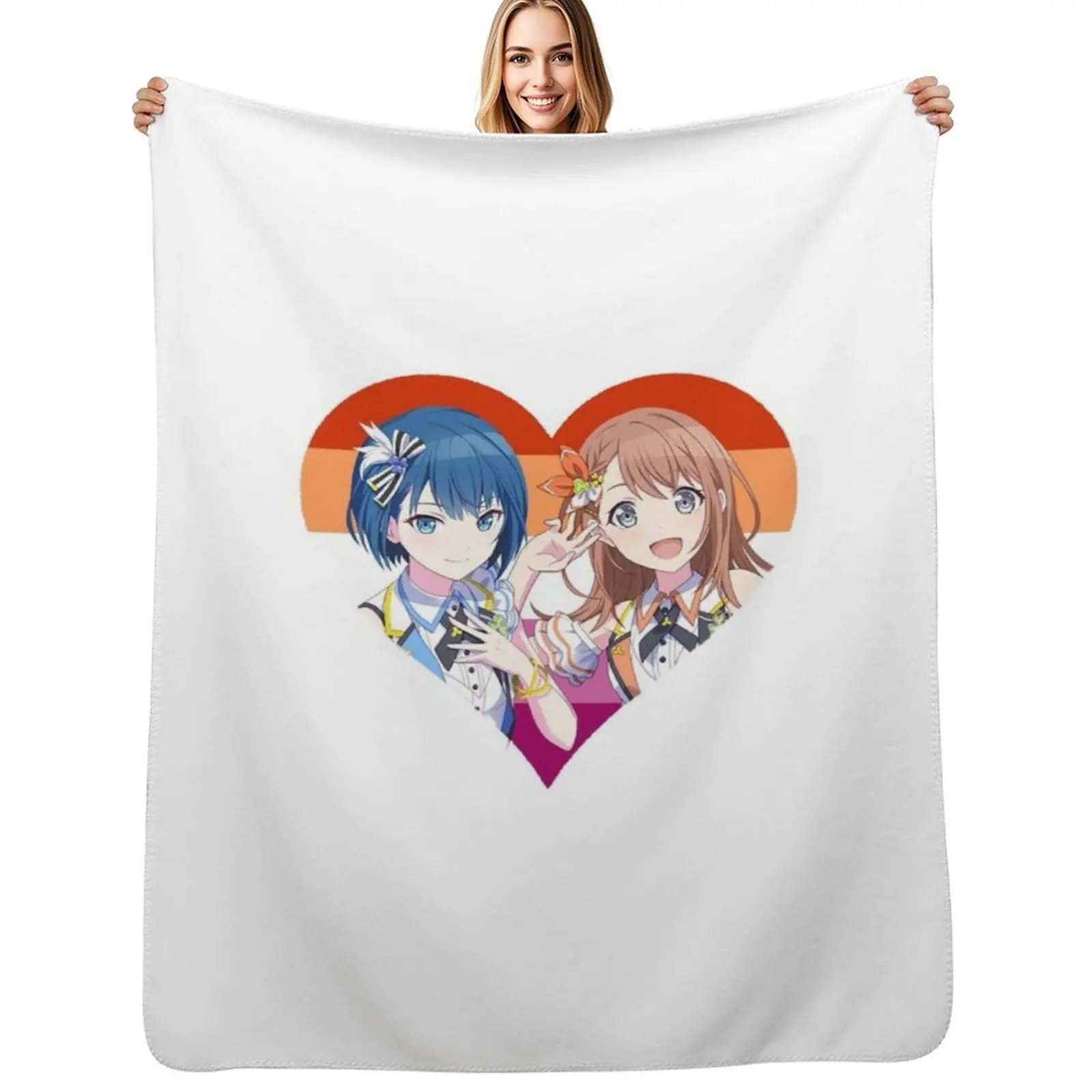 

Project Sekai Minori Haruka Throw Blanket Sofa Quilt Beautifuls For Decorative Sofa Flannel Fabric Blankets