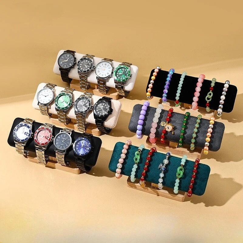 

Фланелевая многоцветная квадратная стойка для браслетов, стеллаж для браслетов, веревка для головы, стеллаж для хранения часов, дисплей для браслетов.