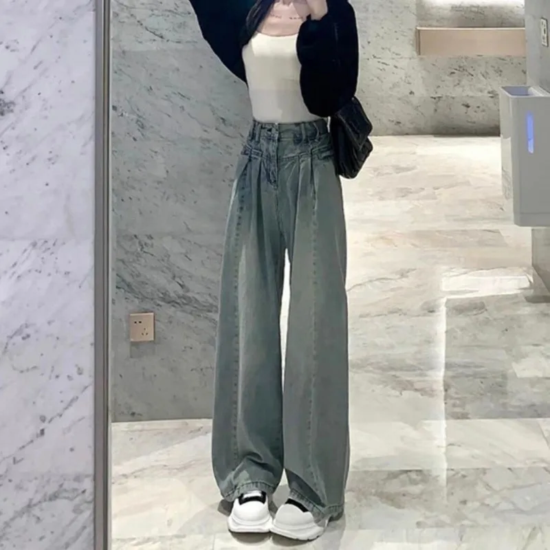 2025 ฤดูใบไม้ผลิฤดูใบไม้ร่วงผู้หญิงสง่างามสีชมพู Patchwork เสื้อกันหนาวกางเกงขากว้าง 2 ชิ้นชุดเลดี้แฟชั่น V คอถักกางเกงชุด