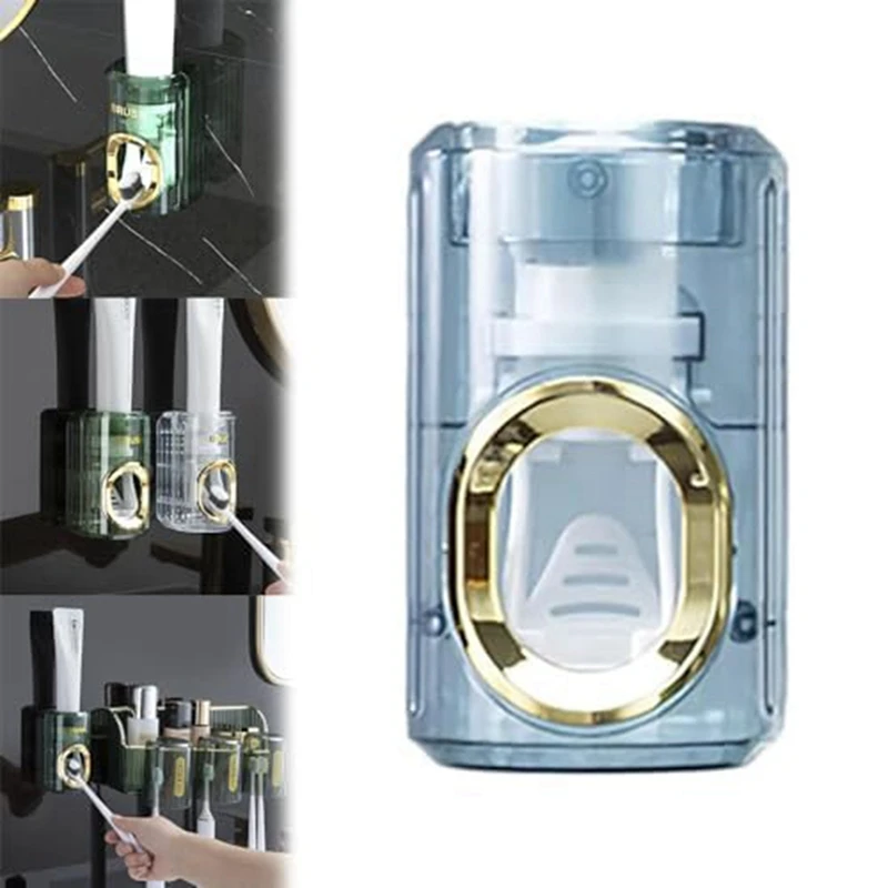 2Pcs Toothpaste Squeezer -Automatic Toothpaste Dispenser Wall Mounted, Pastetooth Paste Dispenser And Holder Durable C