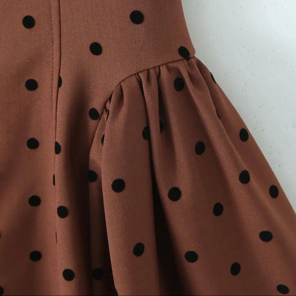 2025 sexy polka dot plissado ruched halter vestido feminino cortar frente magro cintura baixa balanço vestido de baile vestidos curtos robe