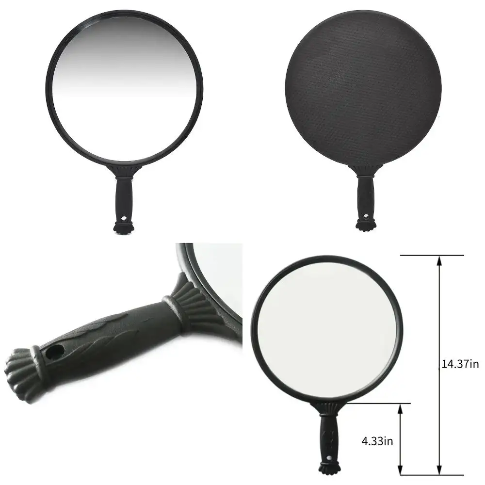 Cosmetic Mirror Plastic Handle Round Hair Salon Modeling Mirror