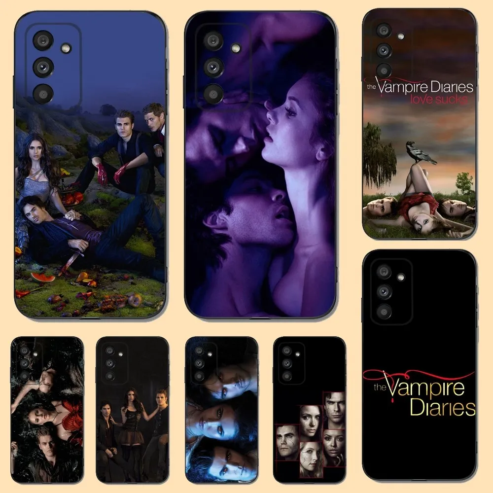 The V-vampire D-Diaries Phone Case For Samsung S23,22,21FE 20,10lite 9,8,5plus 6,7edge Note20,20ultra Black Silicone