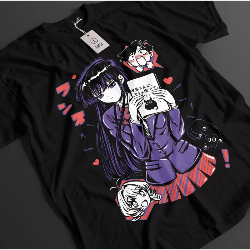 Komi Can't Communicate Anime T Shirt Komi Shoko Manga Graphic Tee Casual Unisex Short Sleeve Cotton Tops Streetwear Men Clothing