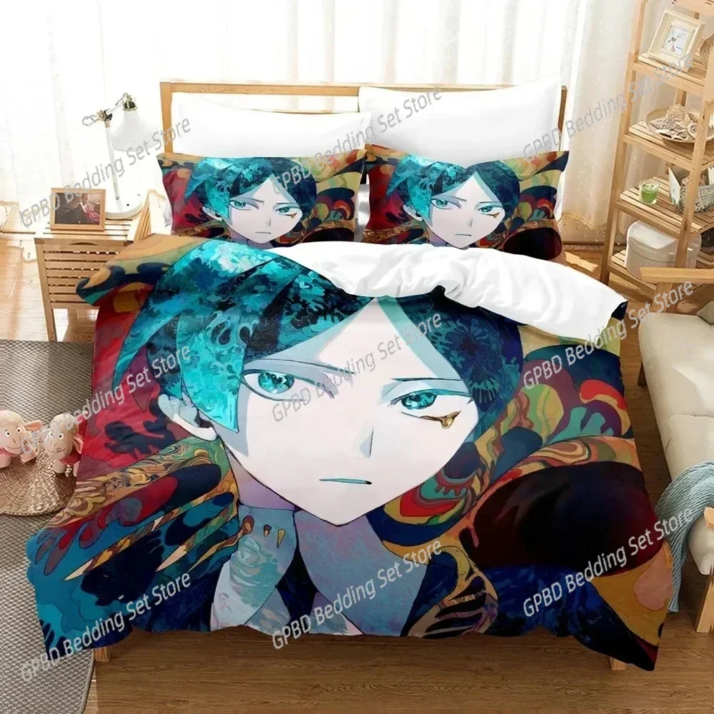 

3D Print Anime Houseki no Kuni Bedding Set 3D Printed Suitable for Bedroom Duvet Cover Set With Pillowcases Kids Home Textile