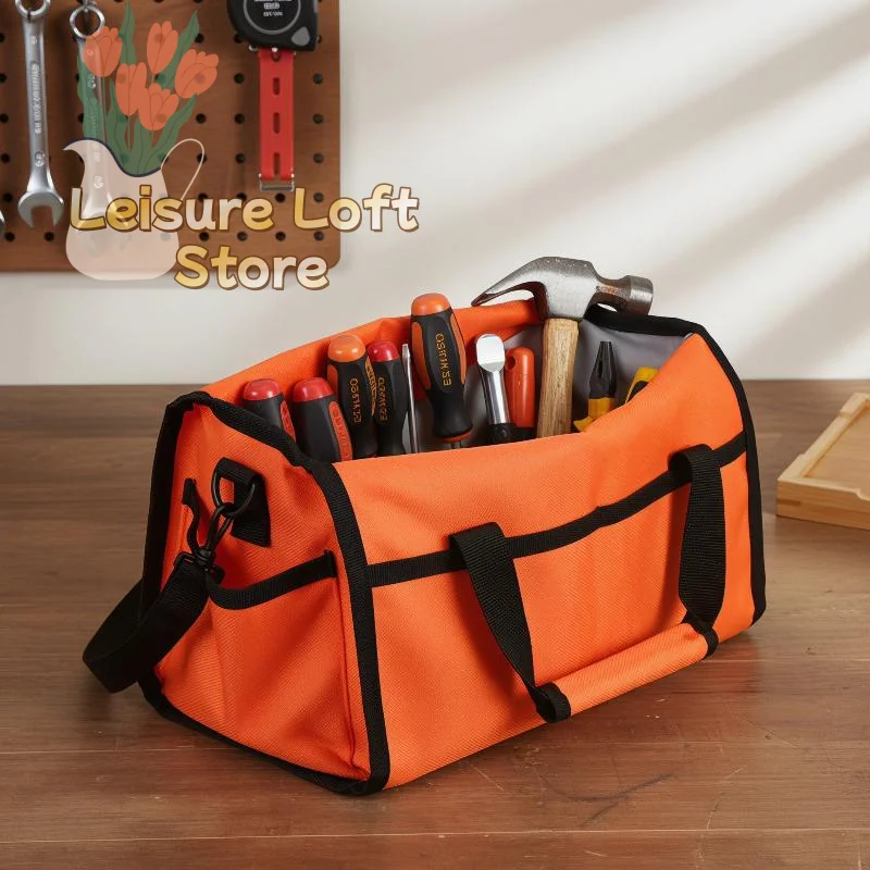 Folding Ladder Tool Storage Bag Sturdy Waterproof Material Multi Compartment Fast Access For Workshop Builders