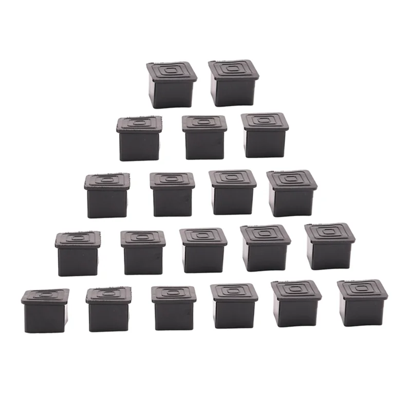 

ABSE-80Pcs Square Chair Table Leg Foot Rubber Covers Protectors 25Mm X 25Mm