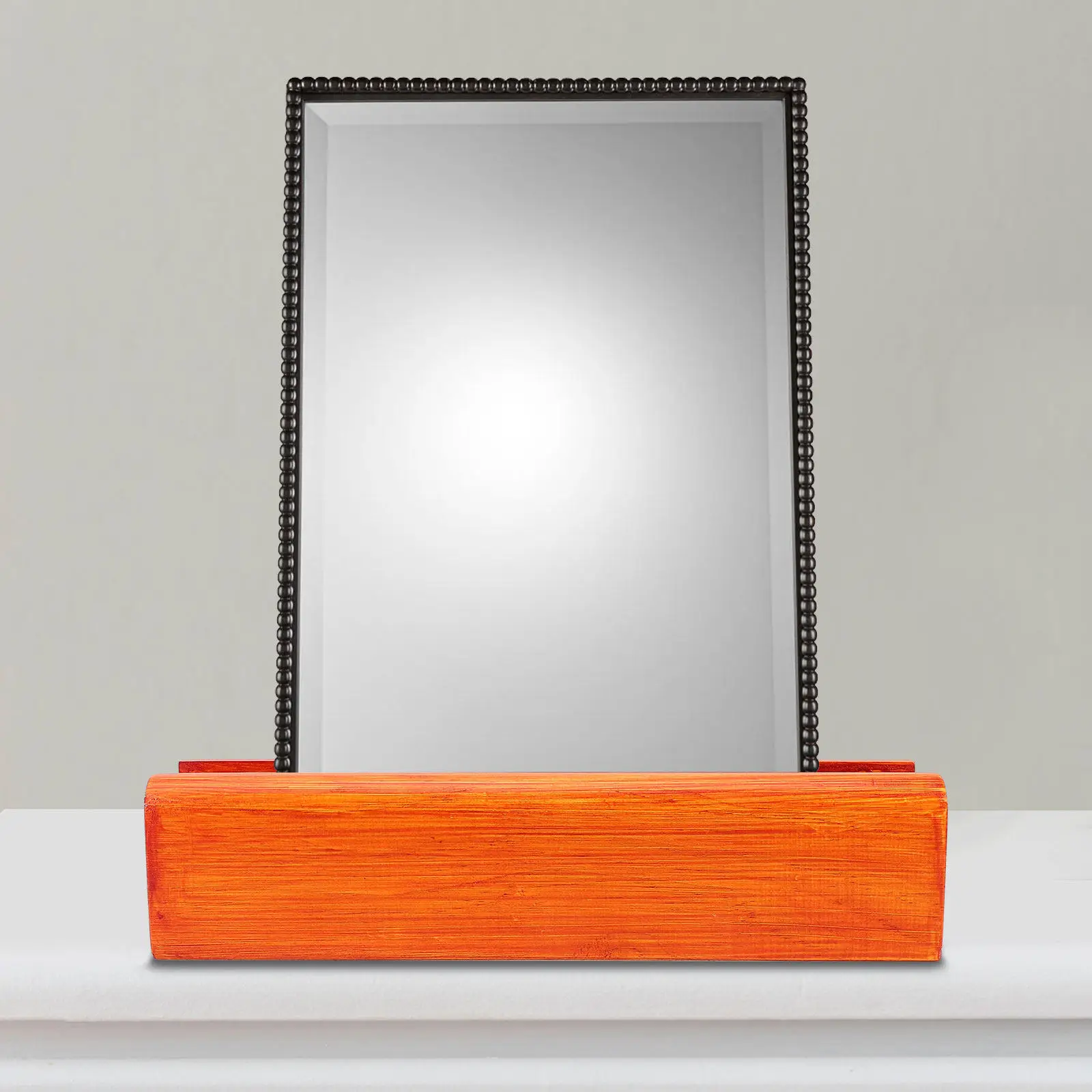 Wooden Full Length Mirror Stand Floor Mirror Holder with Anti-Skid Base Smooth Polished Design for Home Decoration Artwork