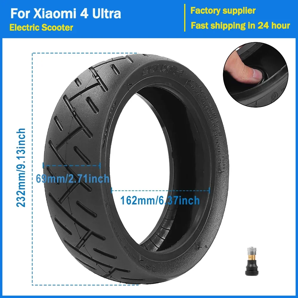 10 Inch 250*64 Vacuum Self-repairing Tyre with Gule Self Healing City Road Tires For Xiaomi 4 Ultra Electric Scooter 250x64 Tyre