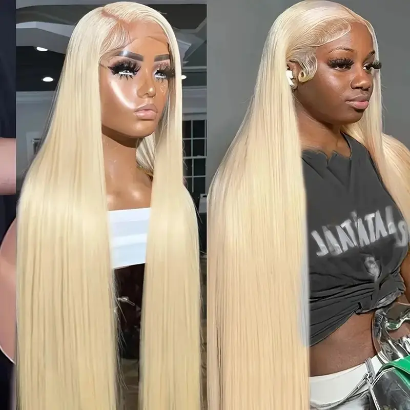 32 Inch 13x4 HD Lace Frontal Wig 613 Blonde 13x6 Front Human Hair Wig 180% Straight Transparent Pre-plucked Brazilian For Women