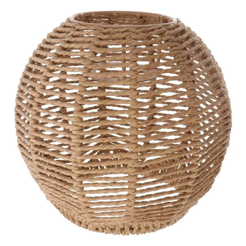 

ABAH-4X Home Lighting Rattan Lamp Cover Handmade Woven Chandelier Retro Lampshade Homestay Lampshade Decorative Chandelier
