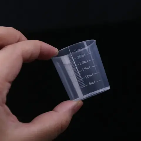 투명 플라스틱 이중 스케일 약 계량컵, 식품 등급 분리 컵, DIY 케이크 만들기 도구, 30ml, 1 개