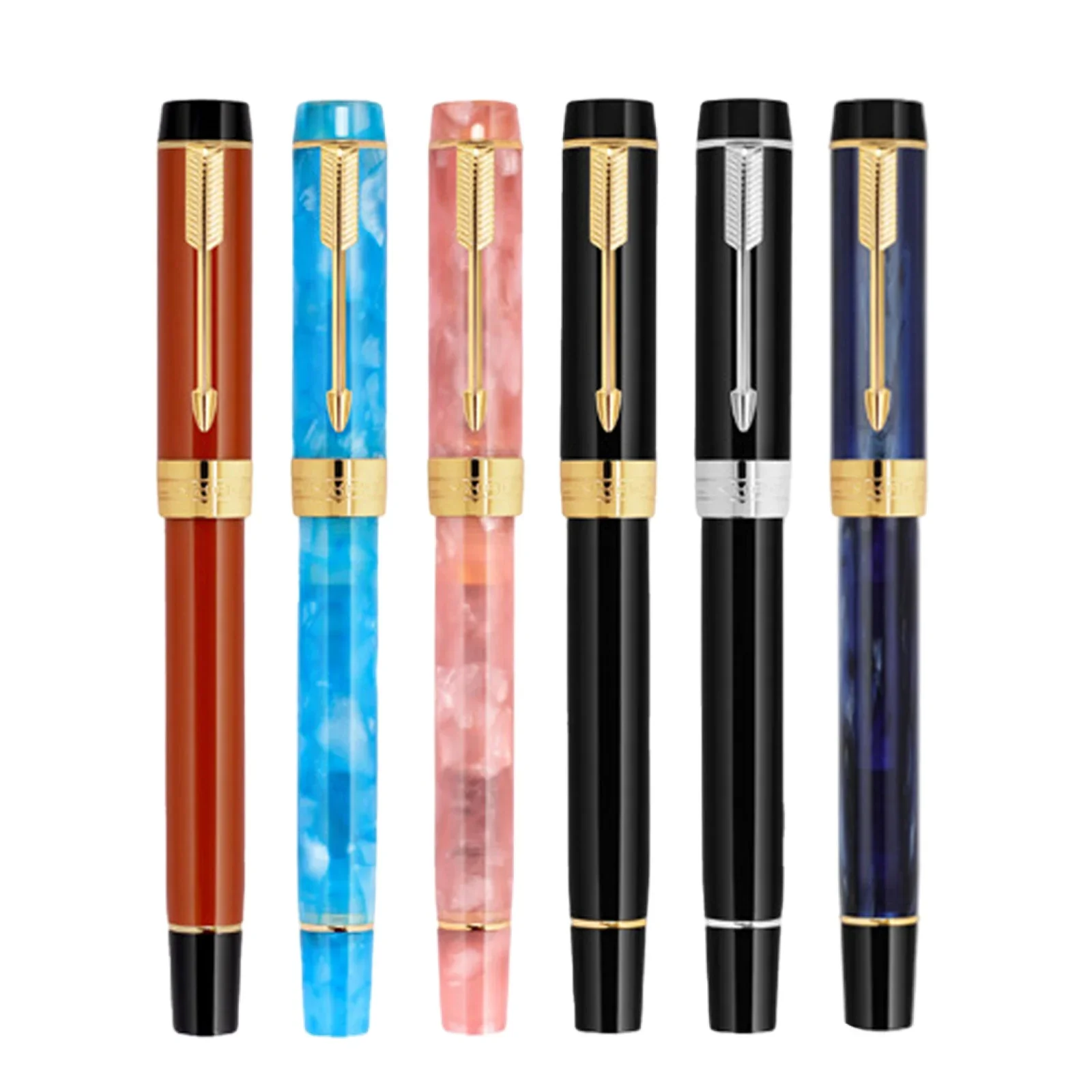 Jinhao 100 Mini Resin Fountain Pen Centennial Arrow Clip Iridium F Nib with Converter Exquisite Business Office Writing Gift Pen