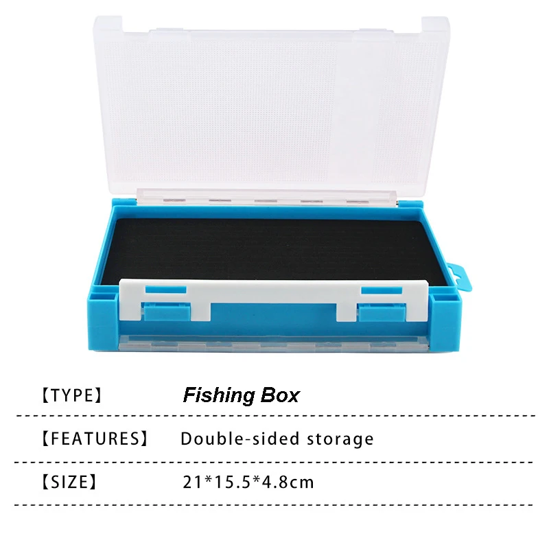 YUCONG Compartments Storage Box Portable Double Sided Fishing Boxes Baits Hooks Accessories Organizer Portable Removeable Grids