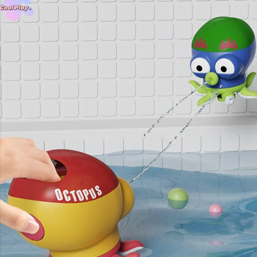 

Plastics Water Playing Octopus Toy Multipurpose Shower Interactive Bath Sprinkler Toy Early Educational Decorative