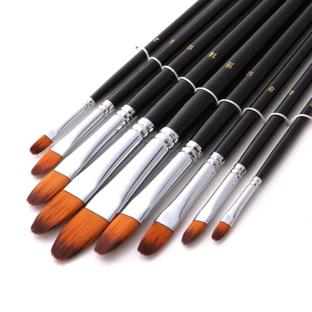 9 Pieces Professional Artist Brush Set for Watercolor, Acrylic, Oil Painting, Gouache ,Watercolor Brush Set for Student Painting