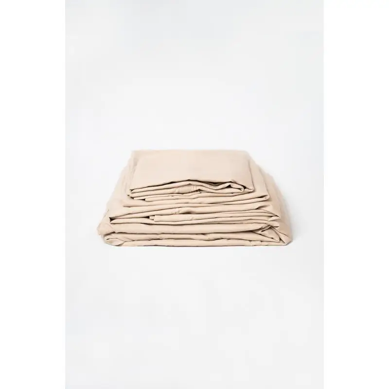 

5-Piece Khaki Brushed Microfiber Split CA King Hypoallergenic Sheet Set
