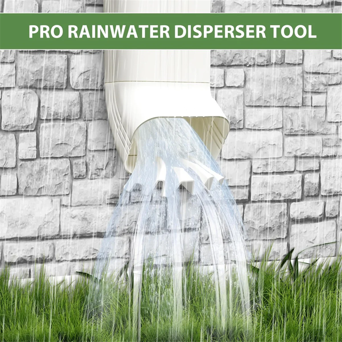 Popular_2PCS Gutter Downspout Diverter, Gutter Downspout Extensions White