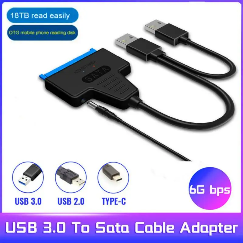 Usb 2.0 Sata Adapter Cable With Dc Power Supply Port Sata Hard Disk Seconds Change Into Mobile Hard Disk Usb Hub Usb3.0 To Sata