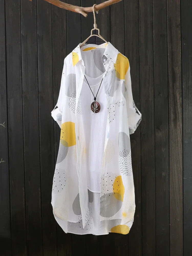 Plus Size Fashion White Shirt New Outerwear Top Women Chic Blouse 2023 Luxury Designer Korean Style Female Clothing Blouse