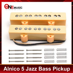 5-String Alnico 5 Jazz Bass Pickups Neck-9.6K & Bridge-11.1K Pickup fit 5 Strings Jazz Bass Guitar Pickup Part