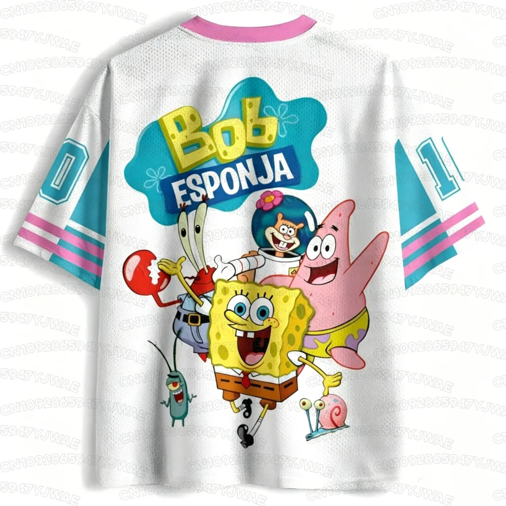 2026 Summer Men's Women's Short Sleeve T-Shirt Squidward Cartoon Print Quick drying V-neck Casual T-shirt Top