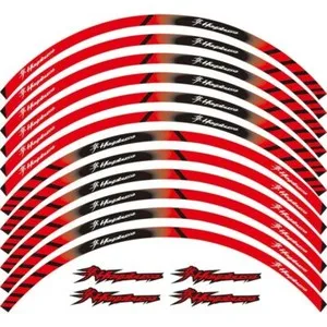 

17inch Wheels Hub Stickers Motorcycle Accessories Reflective Decals StripesFor SUZUKI Hayabusa GSX1300R