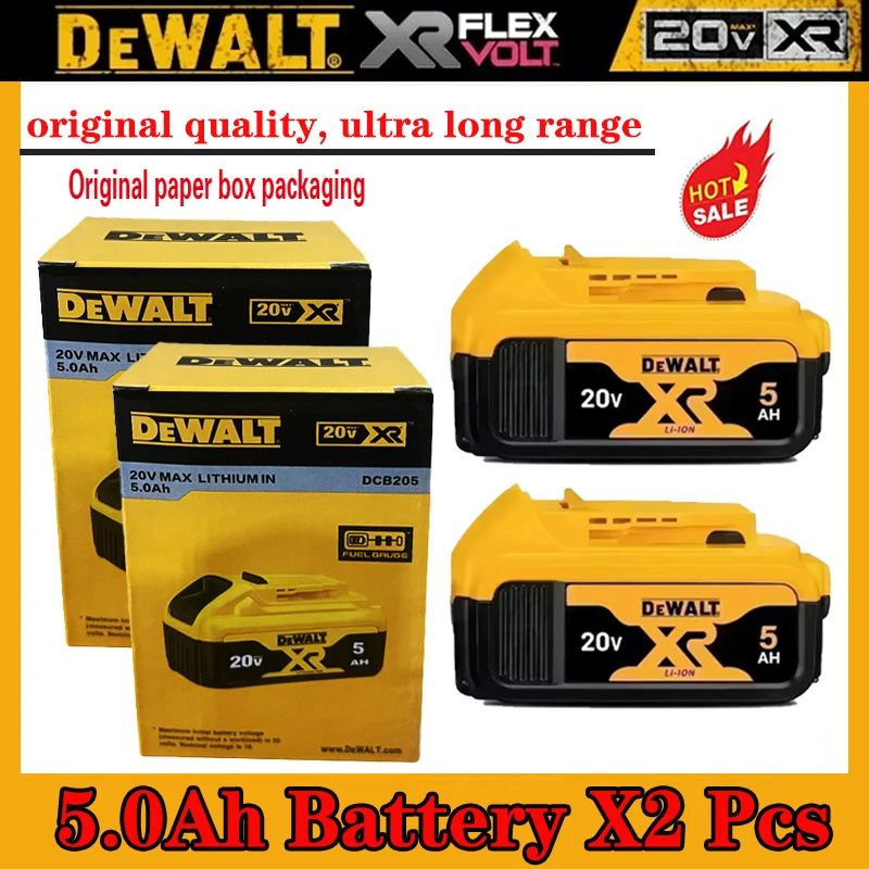 

DCB200 Original 20V Dewalt Battery And charger 5Ah/6Ah DCS DCF DCG DCH DCD series Electric Tool Li-ion Battery