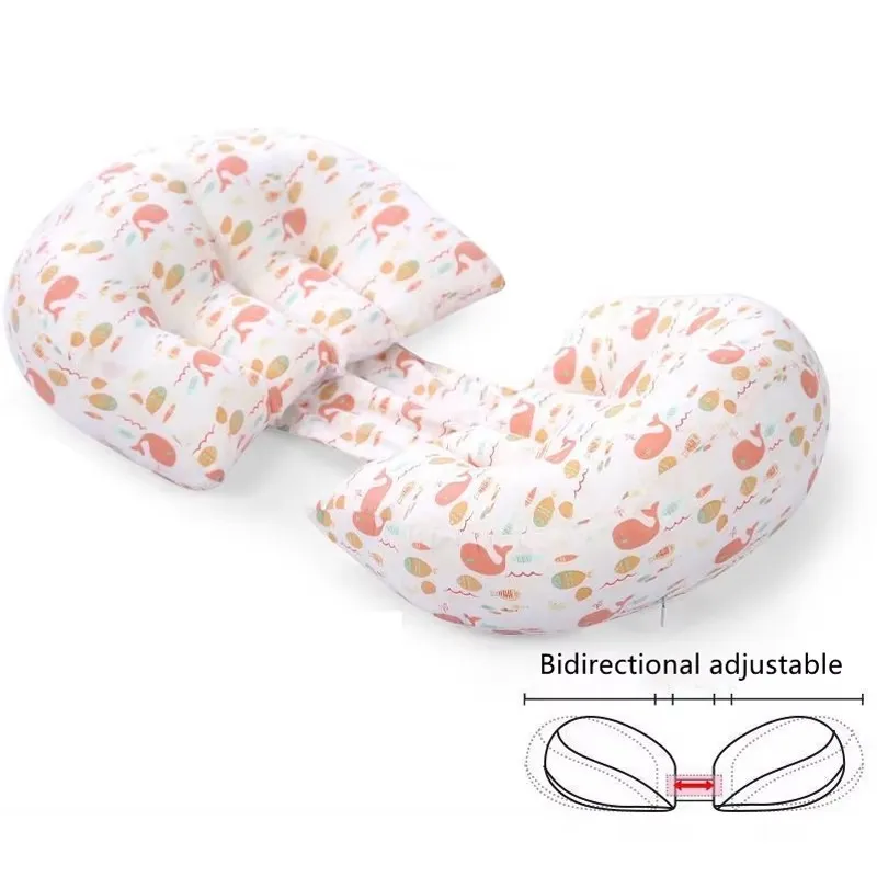 Almohada para dormir de lado ajustable para mujeres embarazadas, artefacto para dormir durante el embarazo, soporte para la cintura Abdominal, cojín en forma de U, alta calidad