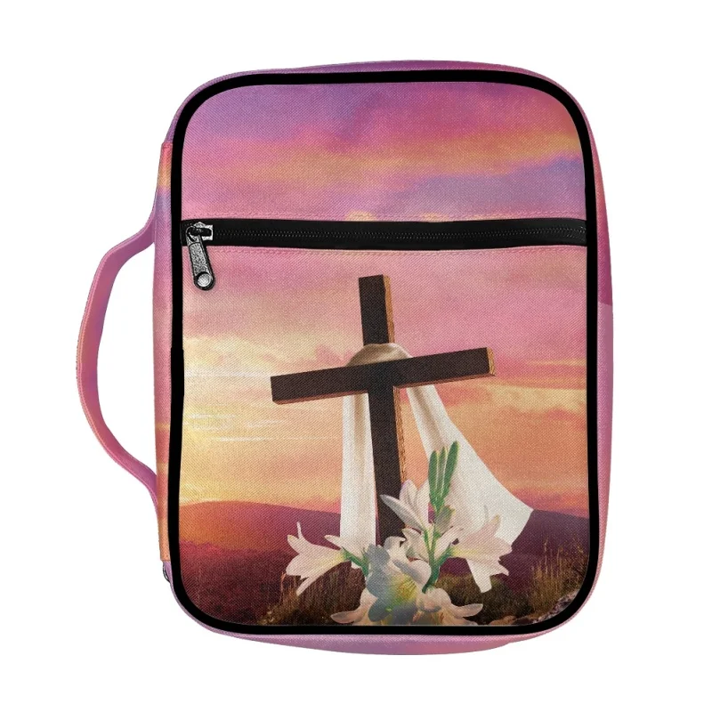 Bolso de la Biblia para mujer, bolsa grande personalizada con marcapáginas, estuche de transporte portátil para niñas, regalo cristiano católico, 1 piezas