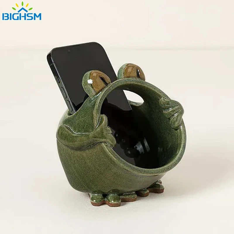 1 pz Frog Phone Stand creativo resina amplificatore di suono Mobile supporto per telefono altoparlante supporti per telefono unici supporto da scrivania