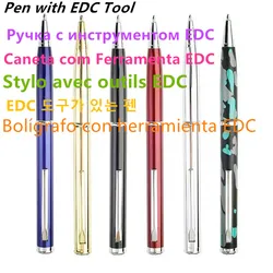 Bolígrafo de corte portátil con autodefensa, herramienta de Metal Edc, amigos, padre, regalos de cumpleaños, herramienta de escritura útil de acero, accesorios