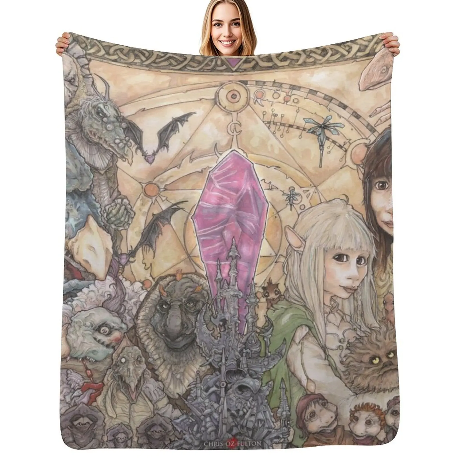 

The Dark Crystal Throw Blanket Portable Lightweight Blanket for Travel Camping