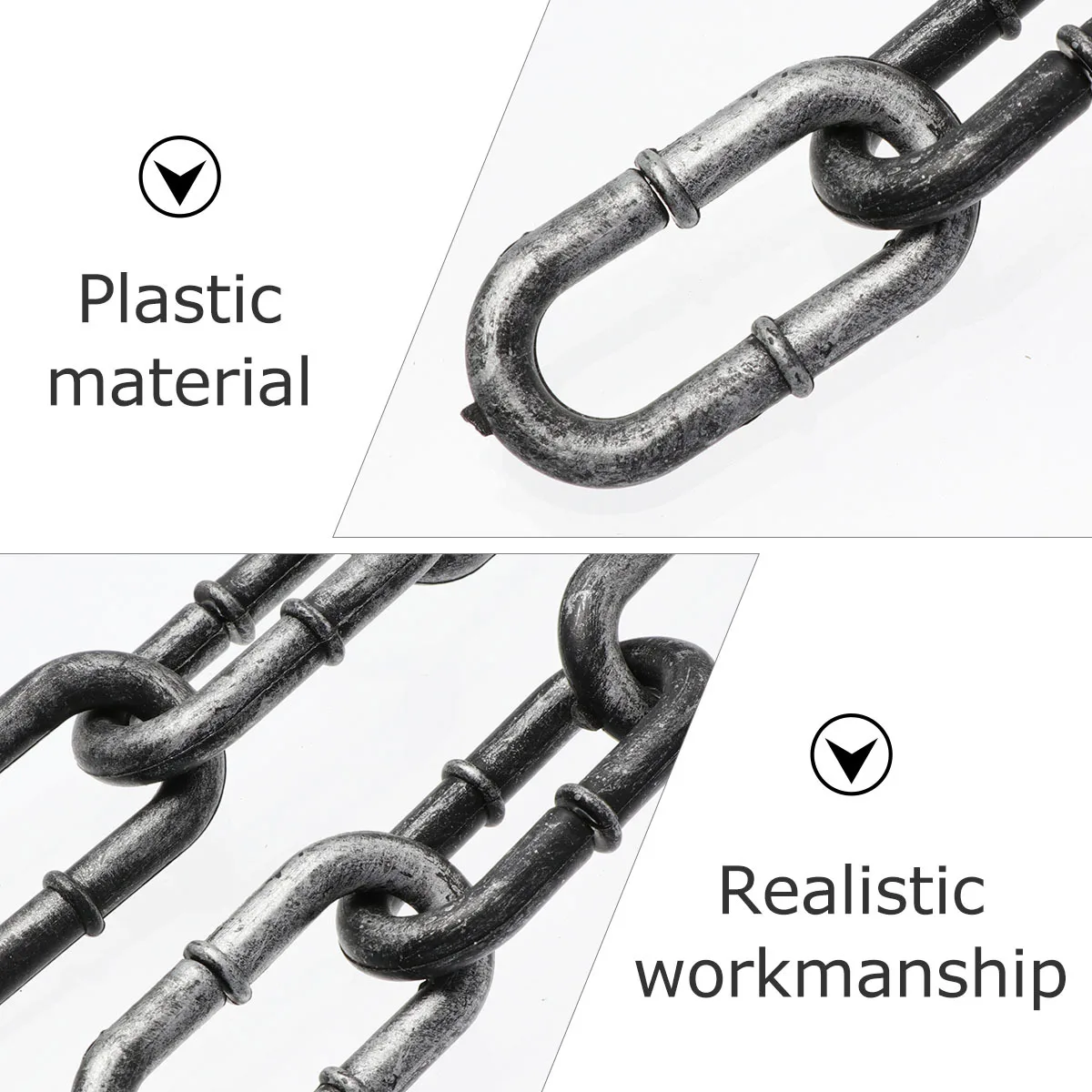 

1Pcs Plastic Simulation Iron Chain Prop Durable Halloween Costume Party Decoration Halloween Chain Prop