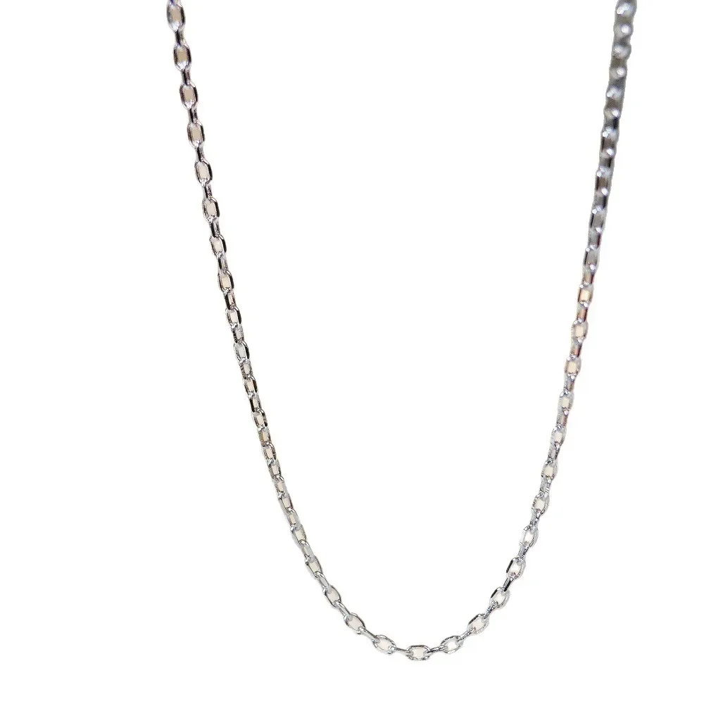 PT950 platinum bead necklace - women's collar bare, simple cross  twisted pearl chain
