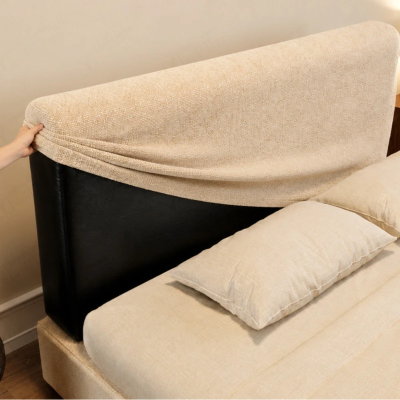 Summer Breathable Bed Headboard Cover Bedroom Thickened Four Season Universal  High-end Bedside Dust Cover for Hotel