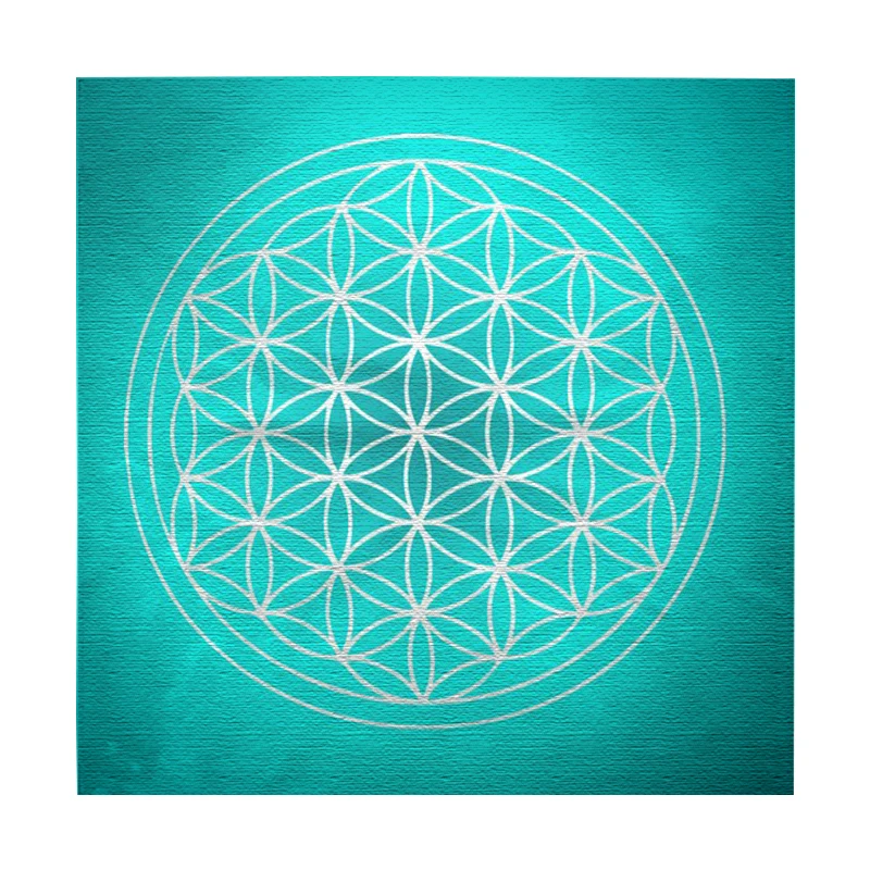 Pagan Witchcraft Oracle Card Mat Divination Fortune Astrology Rainbow Flower of Life Tarot Tablecloth Altar Cloth