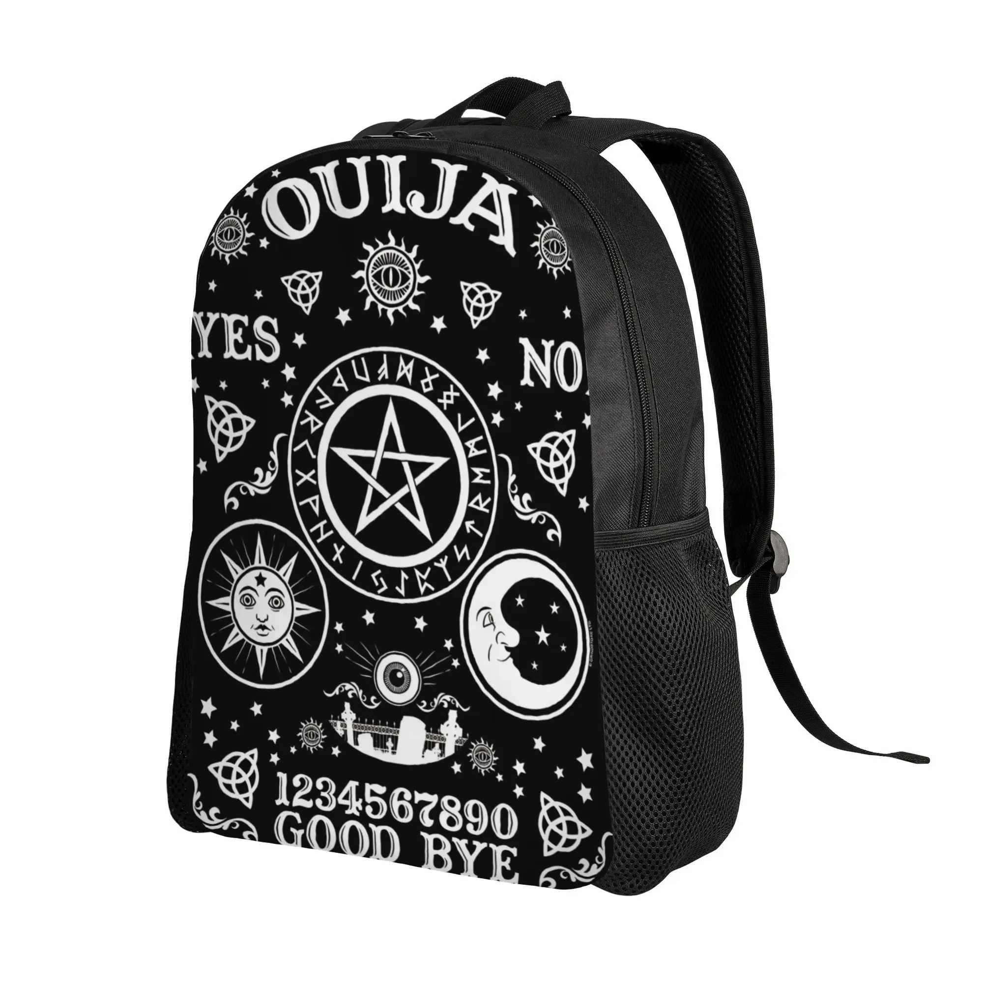 Ouija Board Backpack for Men Women Casual Student Business Daypack Mystical Sun and Moon Laptop Computer Shoulder Bag Gift