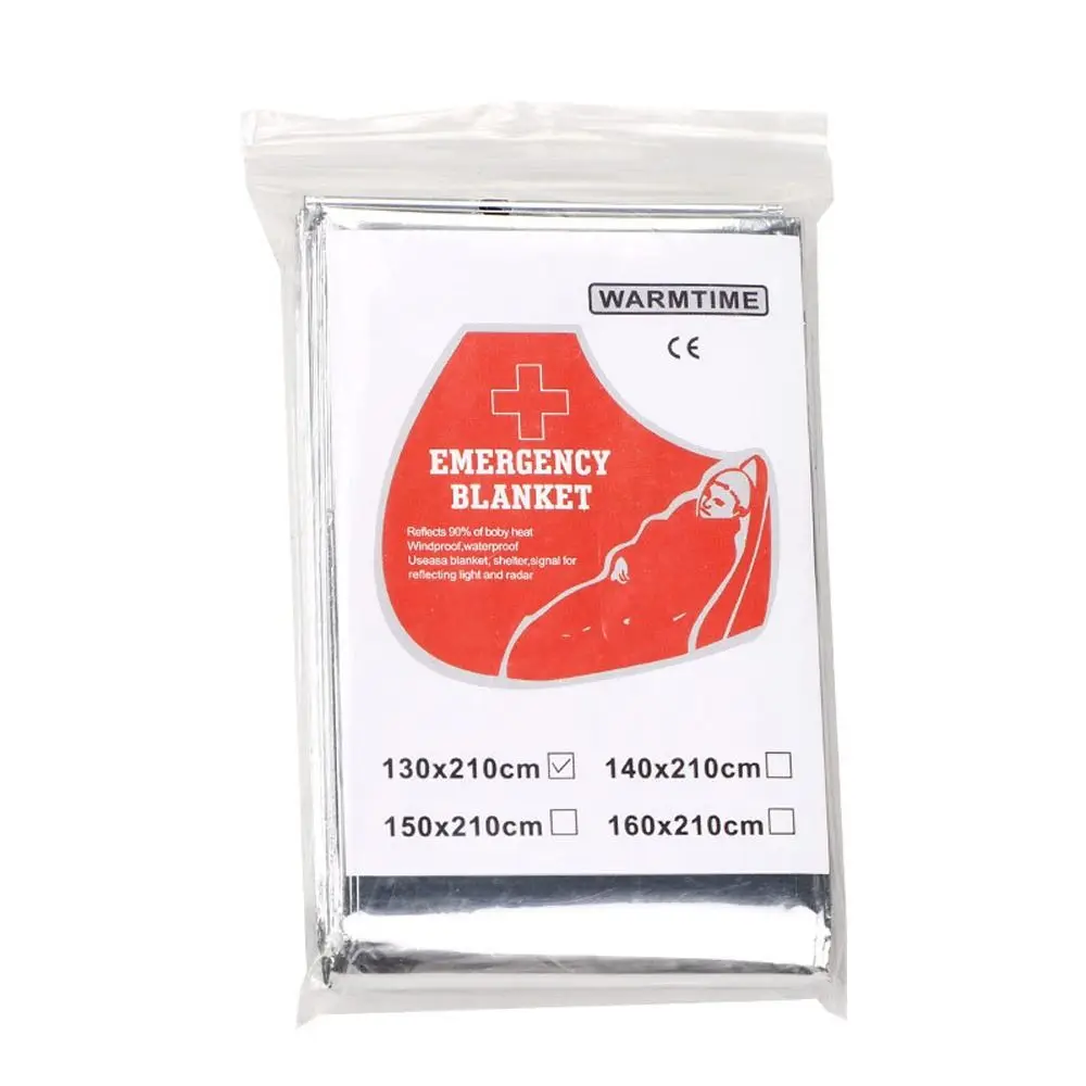 

5PCS Windproof Emergency Blanket Multi-use Folding Foil Thermal Blanket Hypothermia Gold-Sliver Foil Hypothermia Blanket Camping