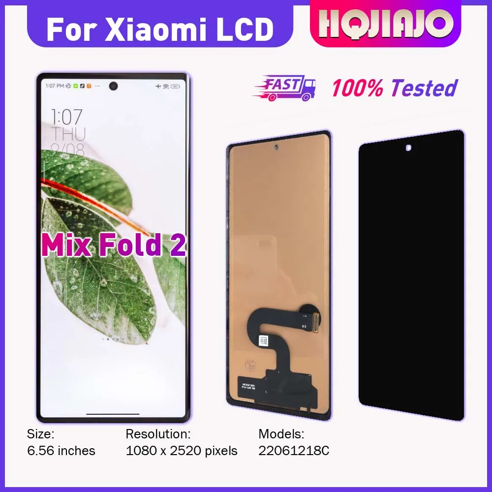 6.56'' TFT LCD Display Touch Screen Digitizer Assembly Replacement For Xiaomi MIX Fold 2 22061218C - Mobile Phone Repair Part