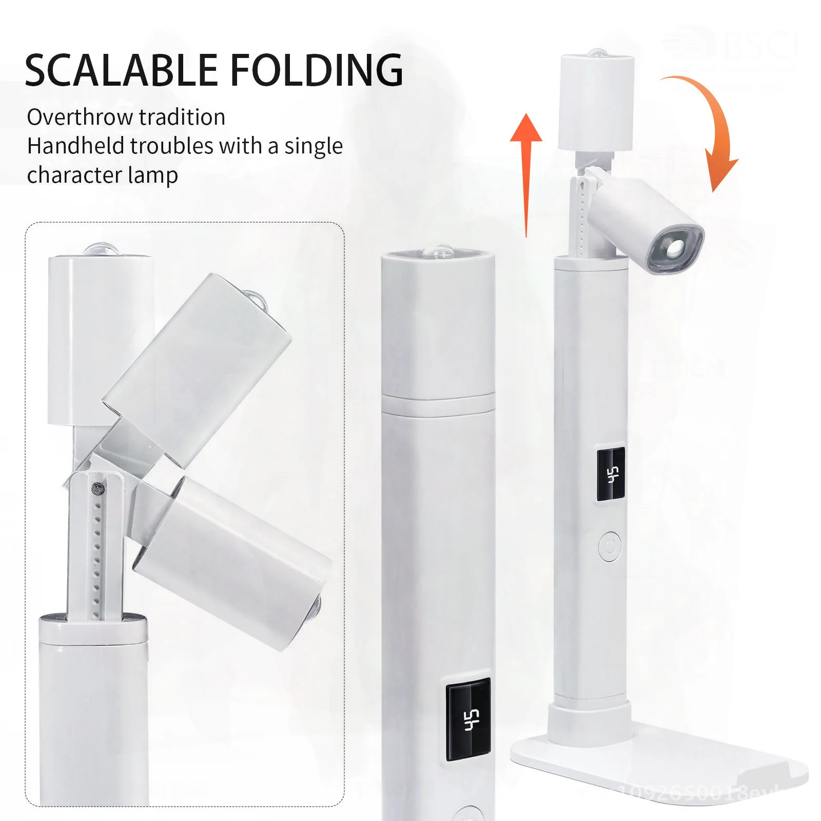 Portable Handheld Manicure Lamp Mini Power Storage Phototherapy Nail Baking Light Professional Tool for Nail Salon White