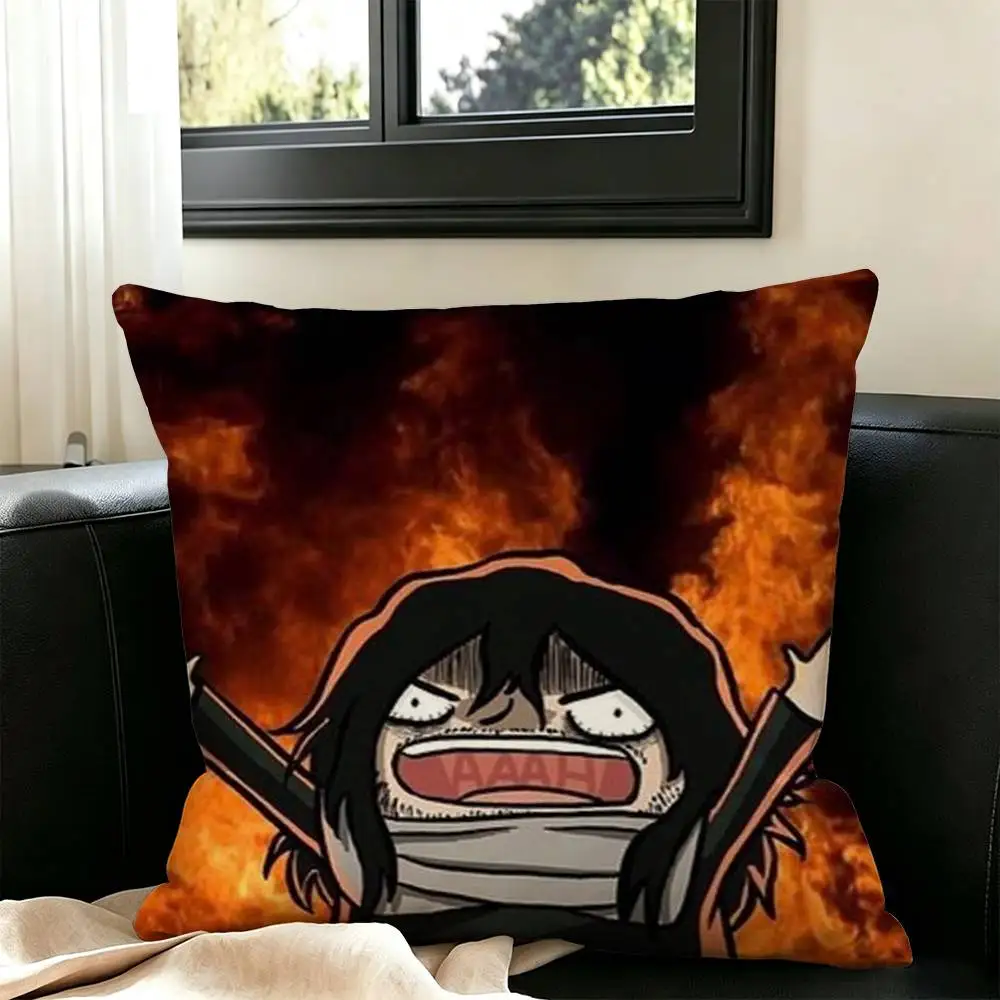 Anime Cartoon Eraser Head  Square Double-Sided printed Pillow Case Bedroom Bedside Pillow Sofa Cushion Cover