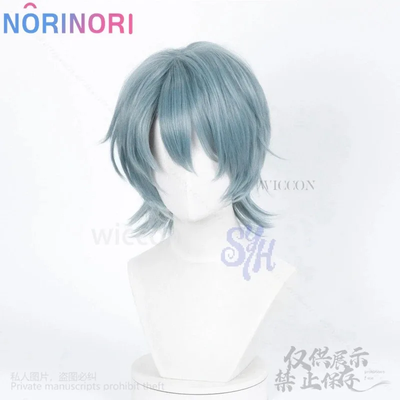 

CyMystery Anime Movie Demon Saja Boy Cosplay Purple-gray Synthetic Short Straight Hair Wigs Curling Hair Accessories Halloween C