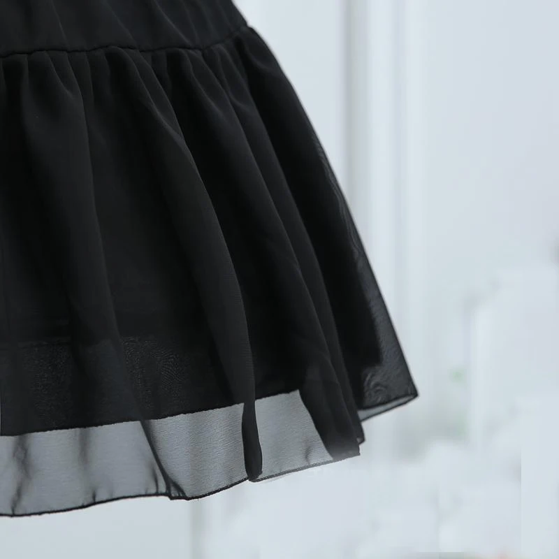 Tersedia Rok Dalam Putih Pendek untuk Gaun Wanita 2 Lingkaran Kerangka Hitam Rok untuk Pesta Berbulu Mengumpulkan Rok Slip Crinoline