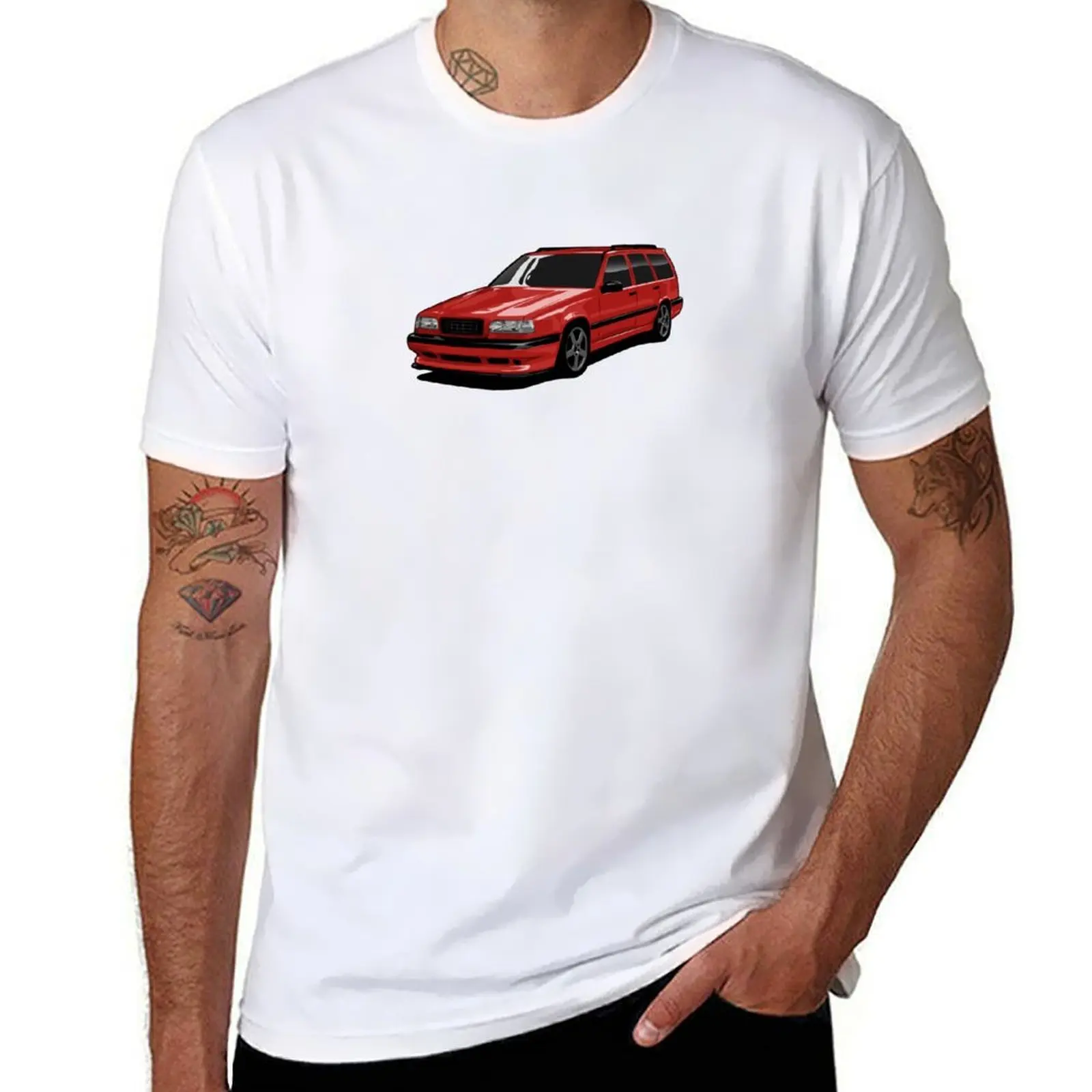 

850R Red Wagon T-Shirt t shirts for man pack cotton t shirts cotton 100% T-Shirt