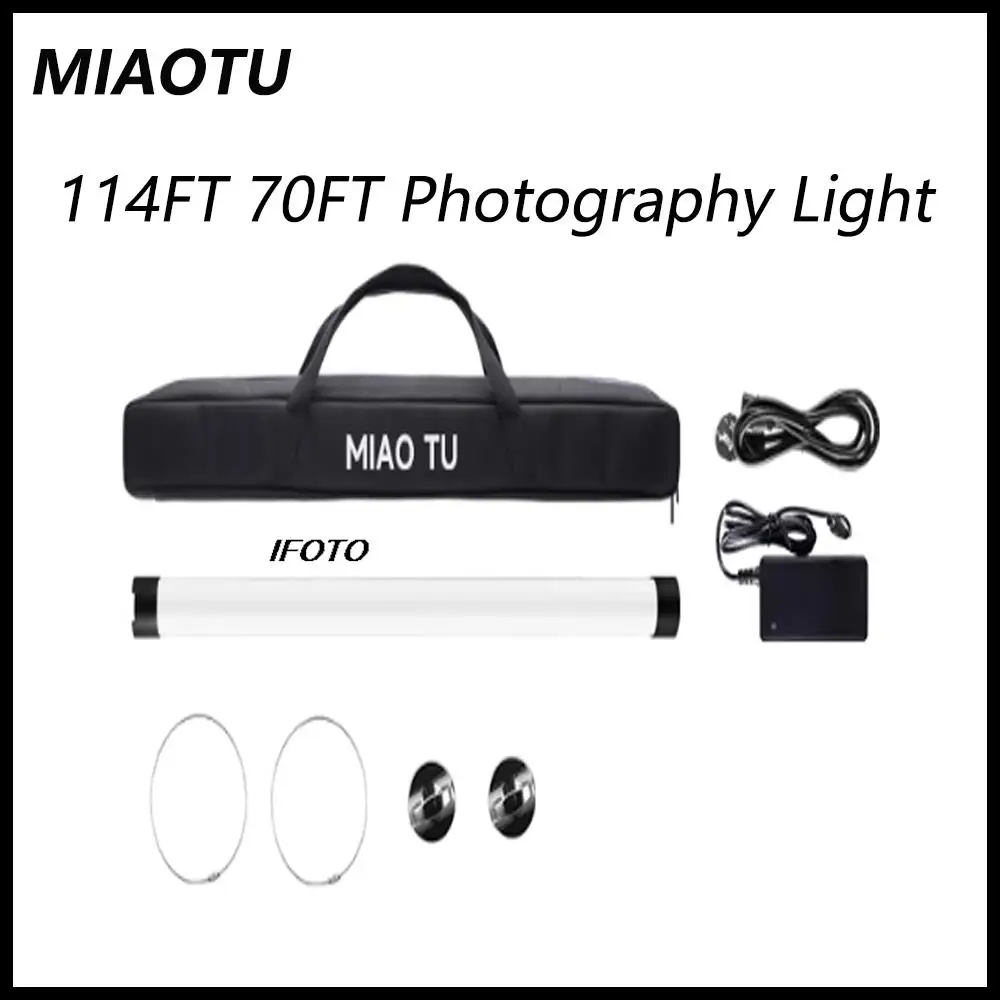 

MIAOTU 114FT 70FT Photography Pixel Tube Light Full Colour RGB Photography Fill Light Stick Handheld Portable Light