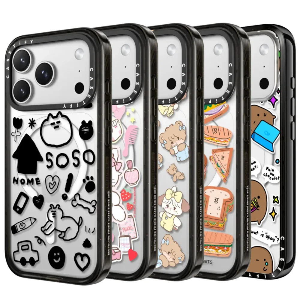 

CASETiFY Printed Patterns Sticker Series Magnetic Drop-proof Case for iPhone 16 15 17 14 13 Pro Max Air 16 Plus Protect Cover
