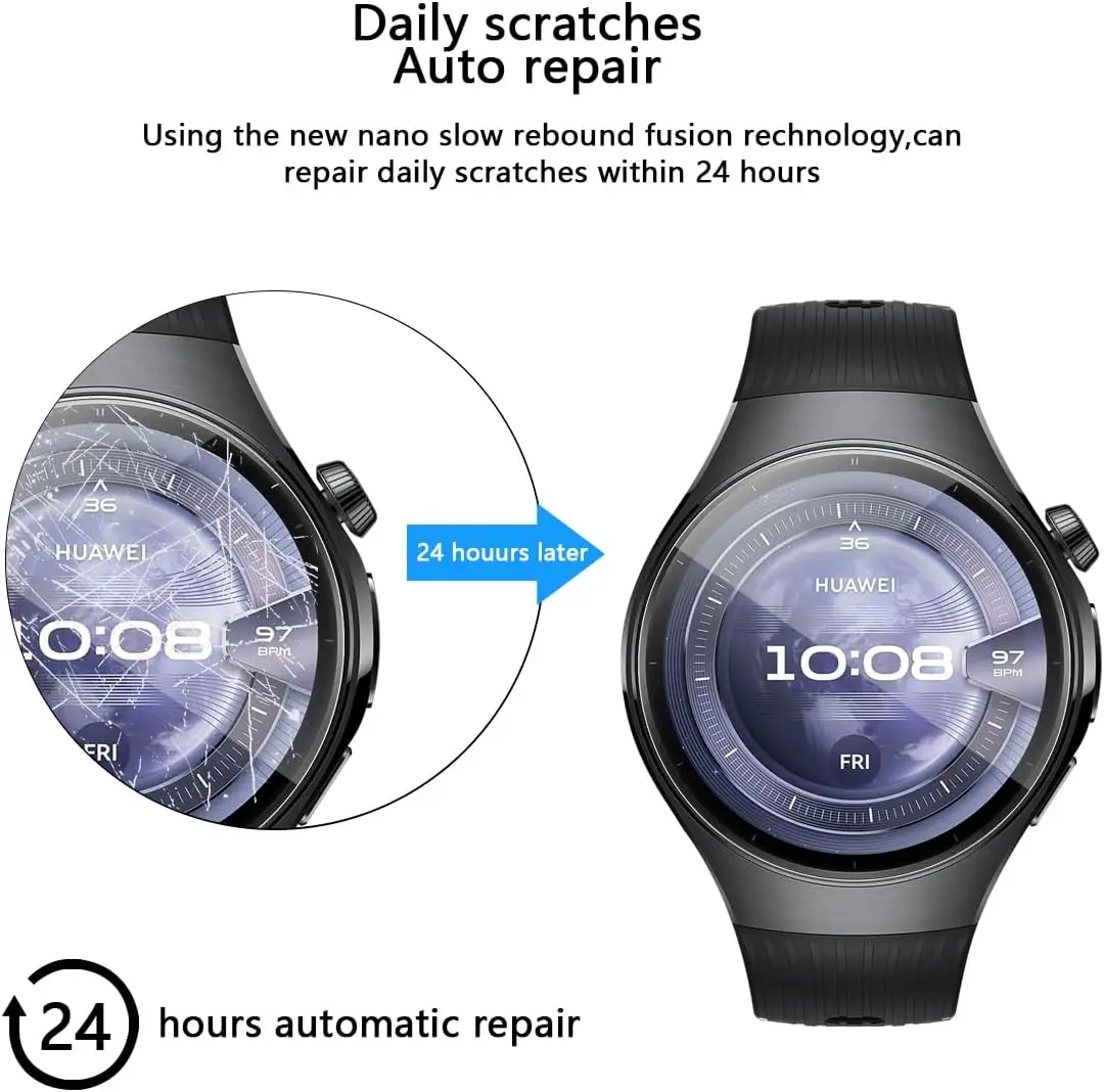 Защитная пленка для экрана Huawei Watch 5, 3 шт., гидрогелевые пленки 42/46 мм, браслет для умных часов, защитная пленка для экрана